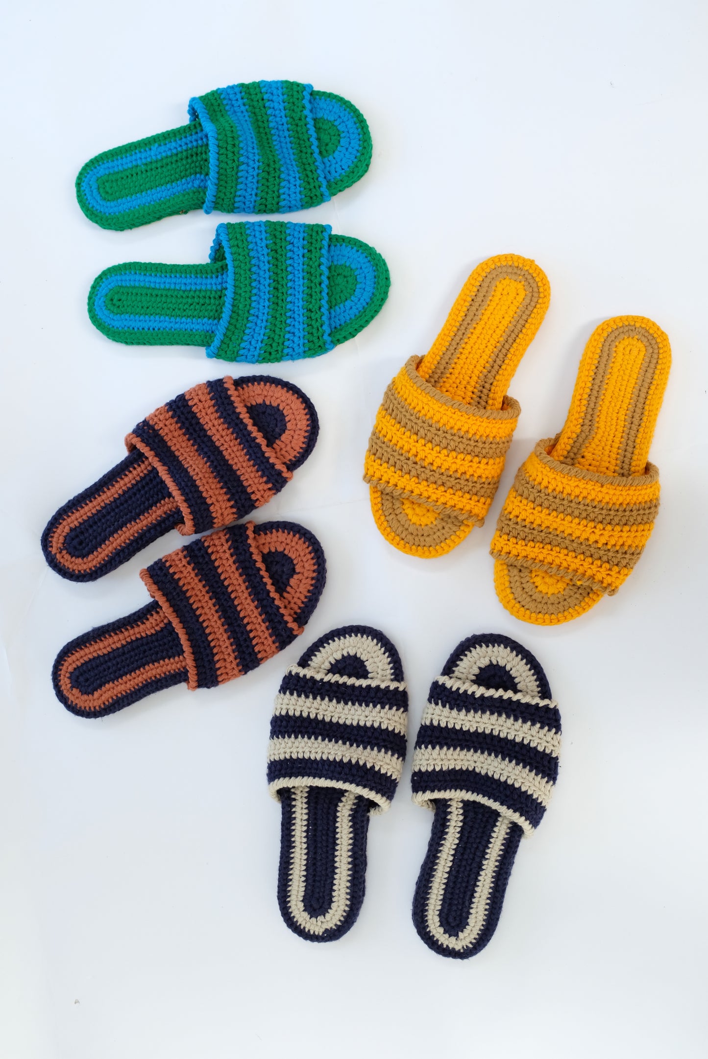 Beklina Crochet Slipper Solar Stripe