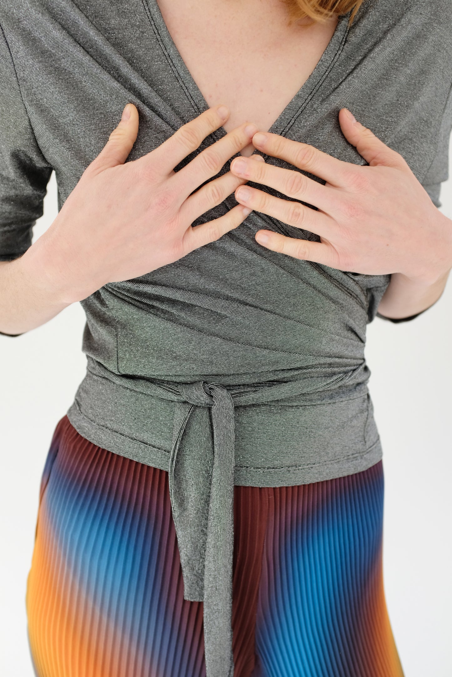 Beklina Kudu Wrap Top Metalic