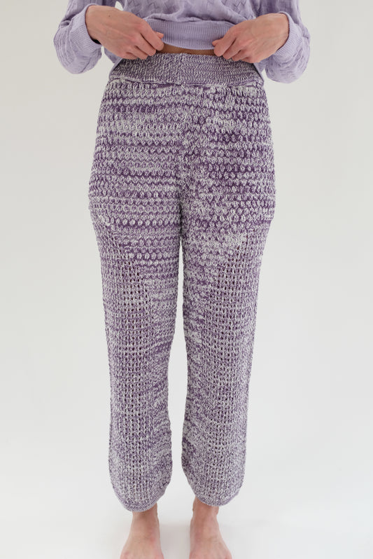 Beklina Cupola Knit Trouser Violet Melange