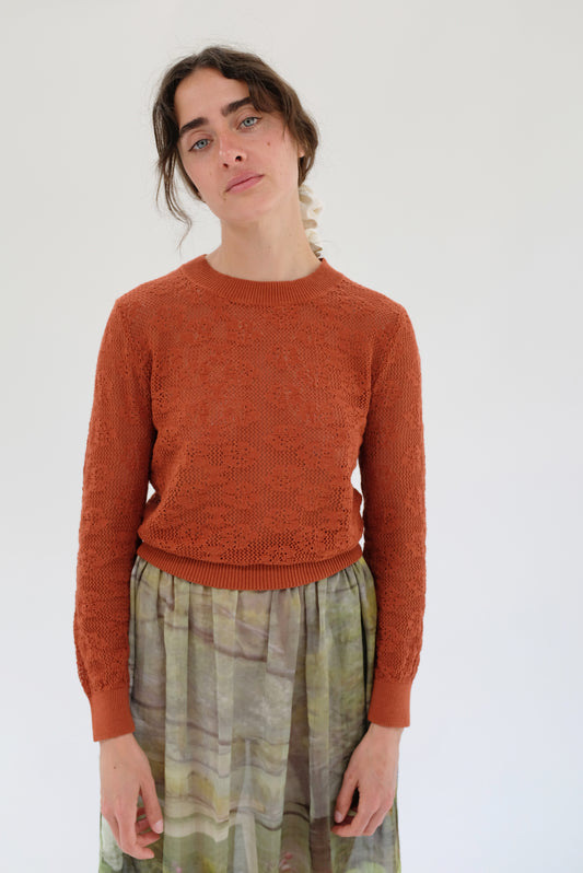 Beklina Lace Crew Terracotta