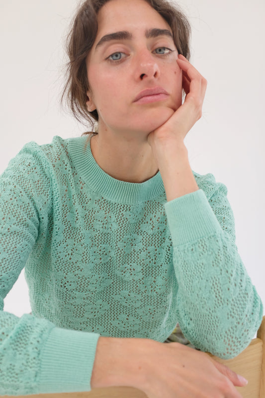 Beklina Lace Crew Menta