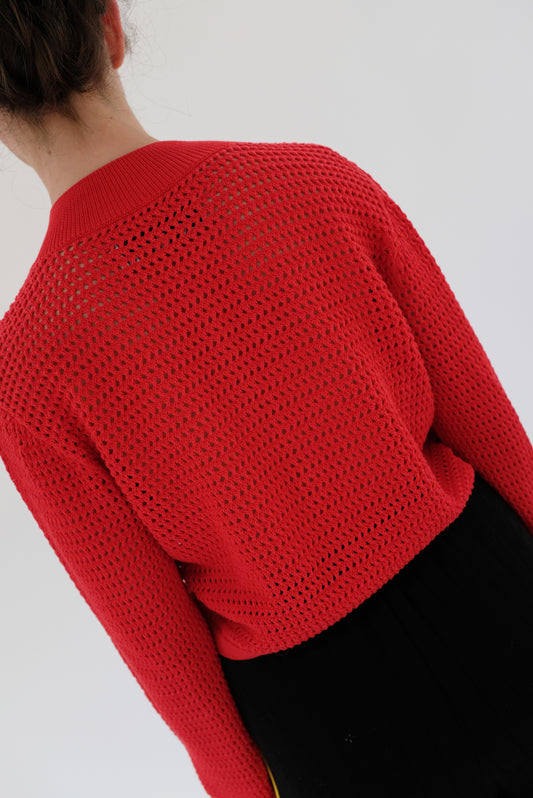 Beklina Fallegur Cardigan Red Geranium