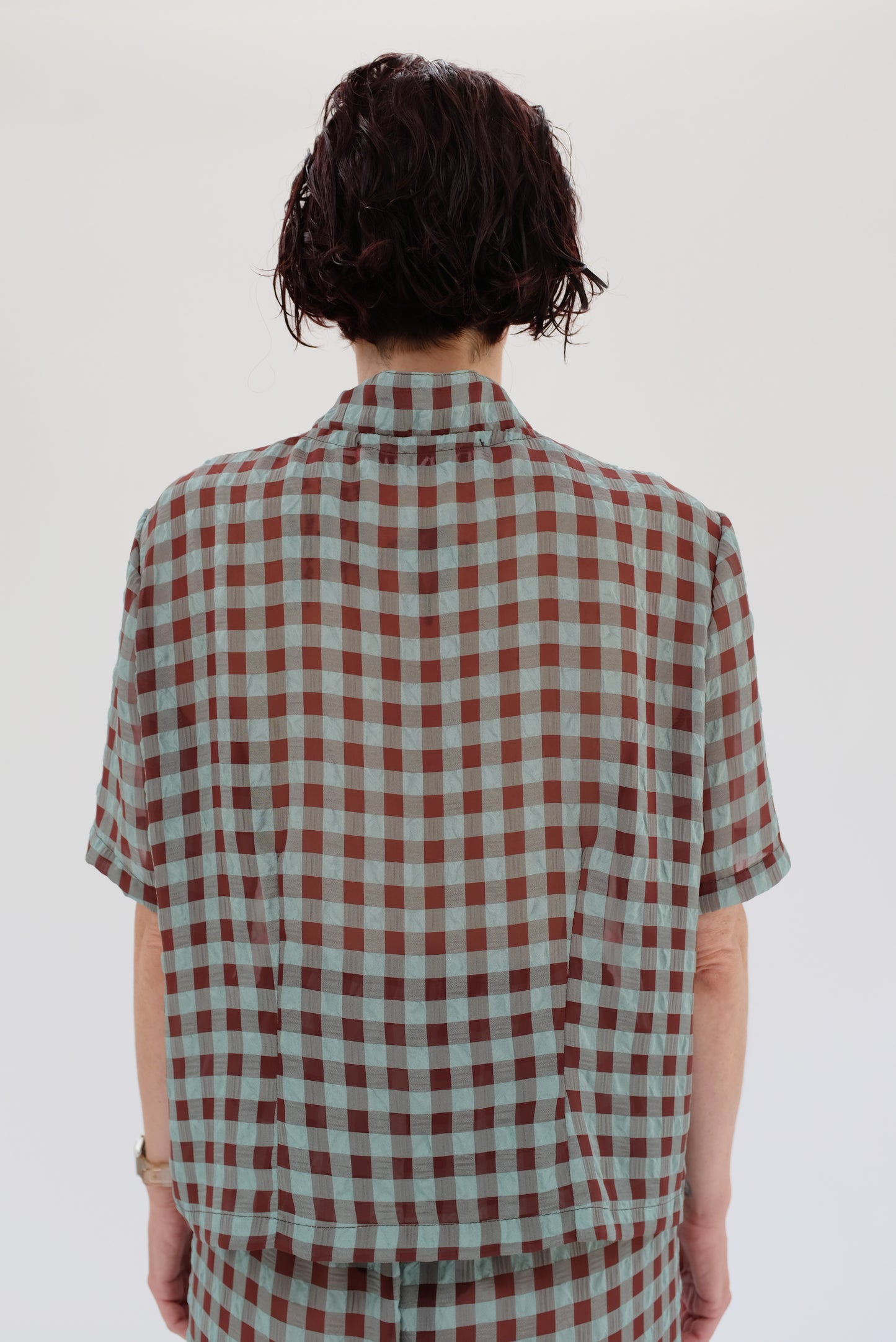 Beklina Okinawa Top Mint/Terra Gingham