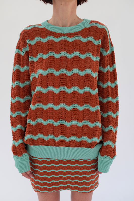 Beklina Angata Oversized Cotton Crew Siena