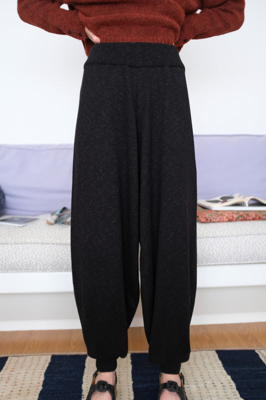 Cordera Flecked Cotton Pants Anthracite