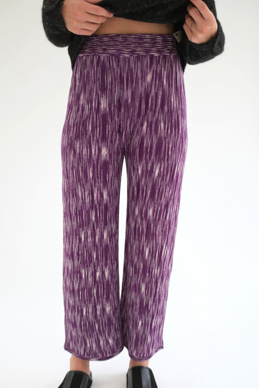 Beklina Merino Pleated Trousers Plum Space