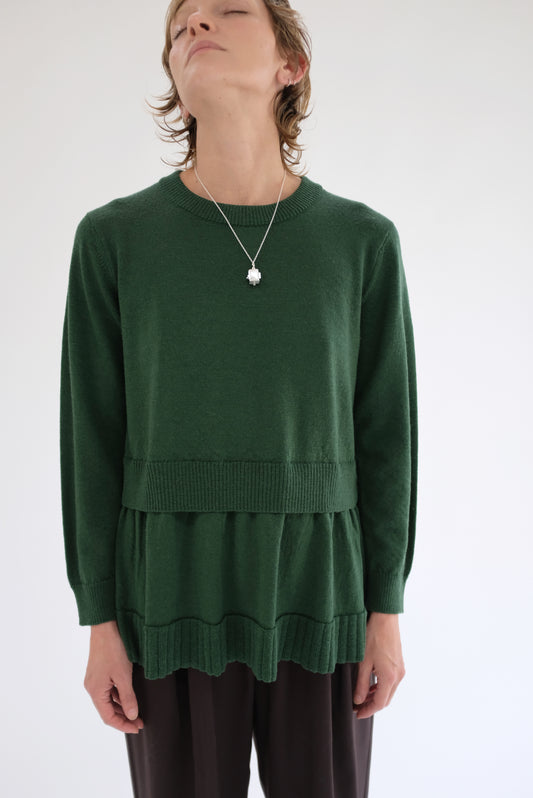 Beklina Merino Fattoria Pullover Conifer