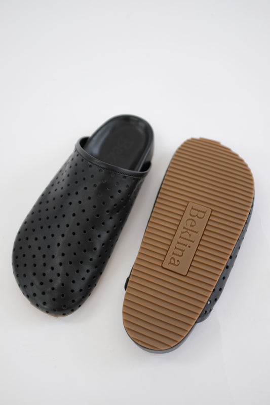 Beklina Gubi Mules Perforated Black