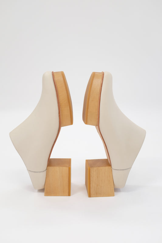 Beklina Matisse Platform Mules Off White