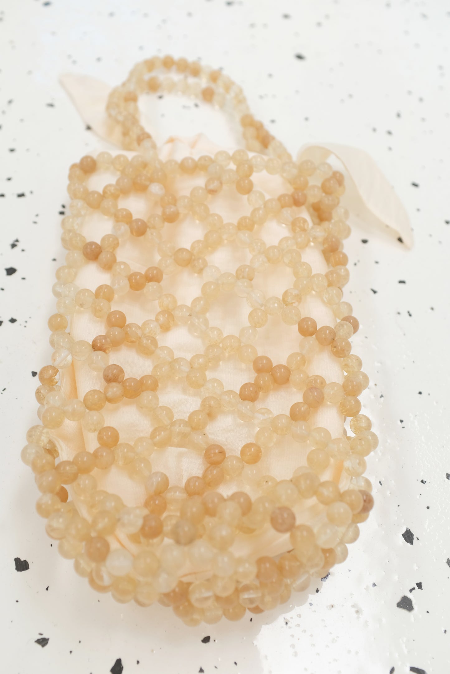 Cordera Handmade Beaded Bag Jaspe Miel