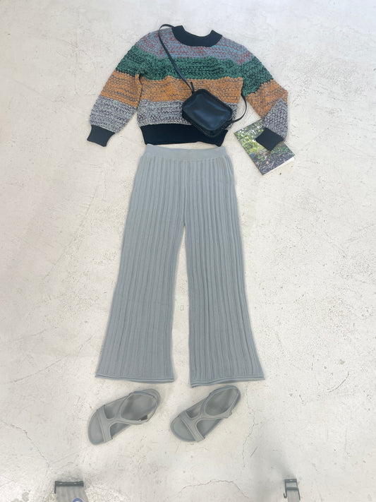 Beklina Merino Pleated Trousers Grey