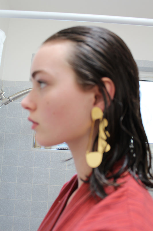 Annie Costello Brown Matisse Earrings Gold