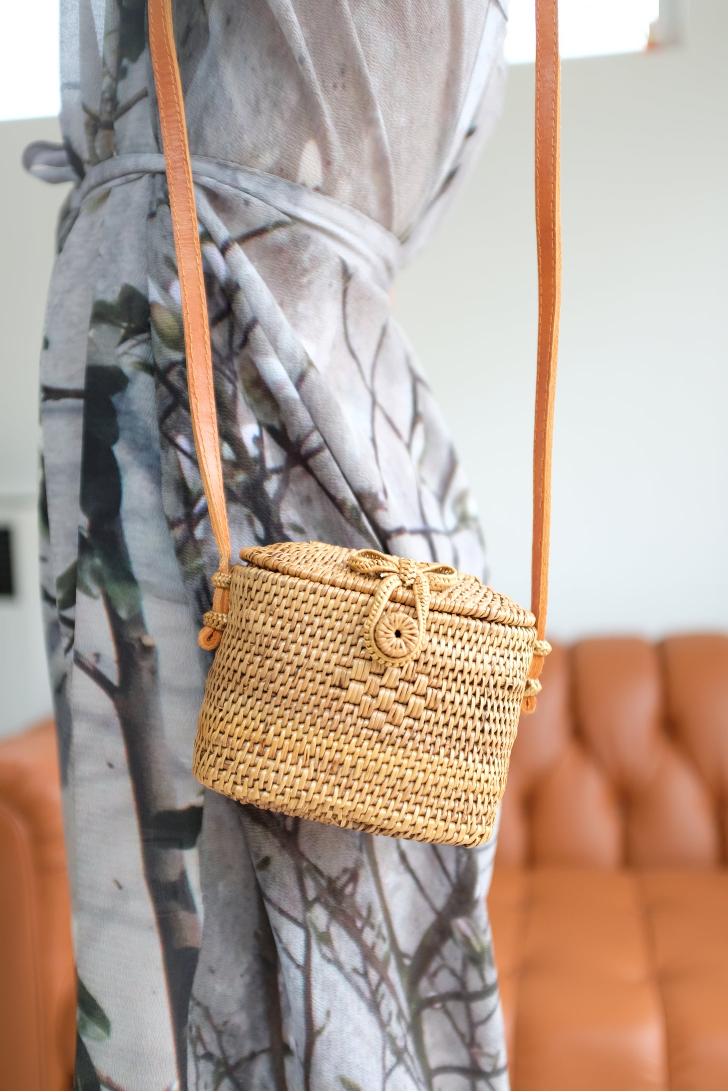 Lina Rennell Rattan Mini Purse