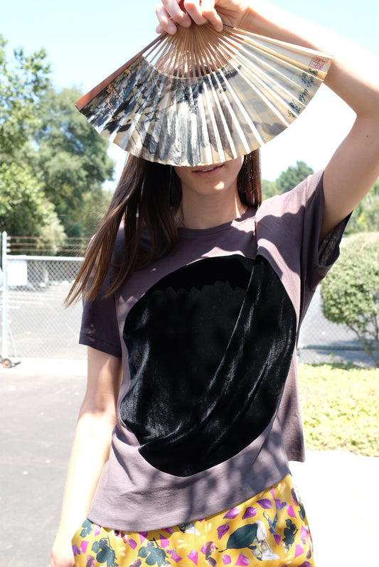 Correll Correll Velvet Circle T Shirt Black