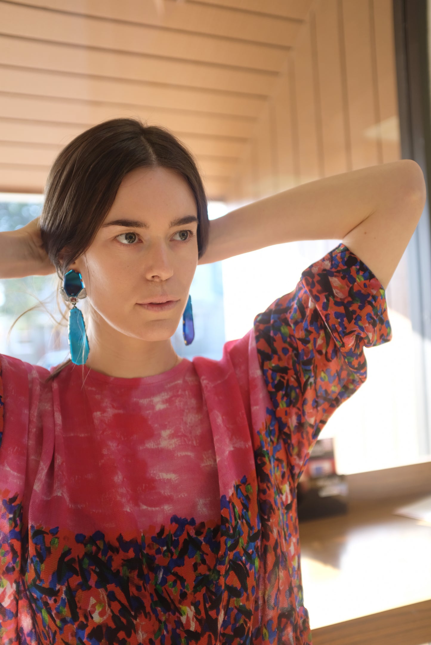 Nikki Couppee Blue Cocktail Earrings