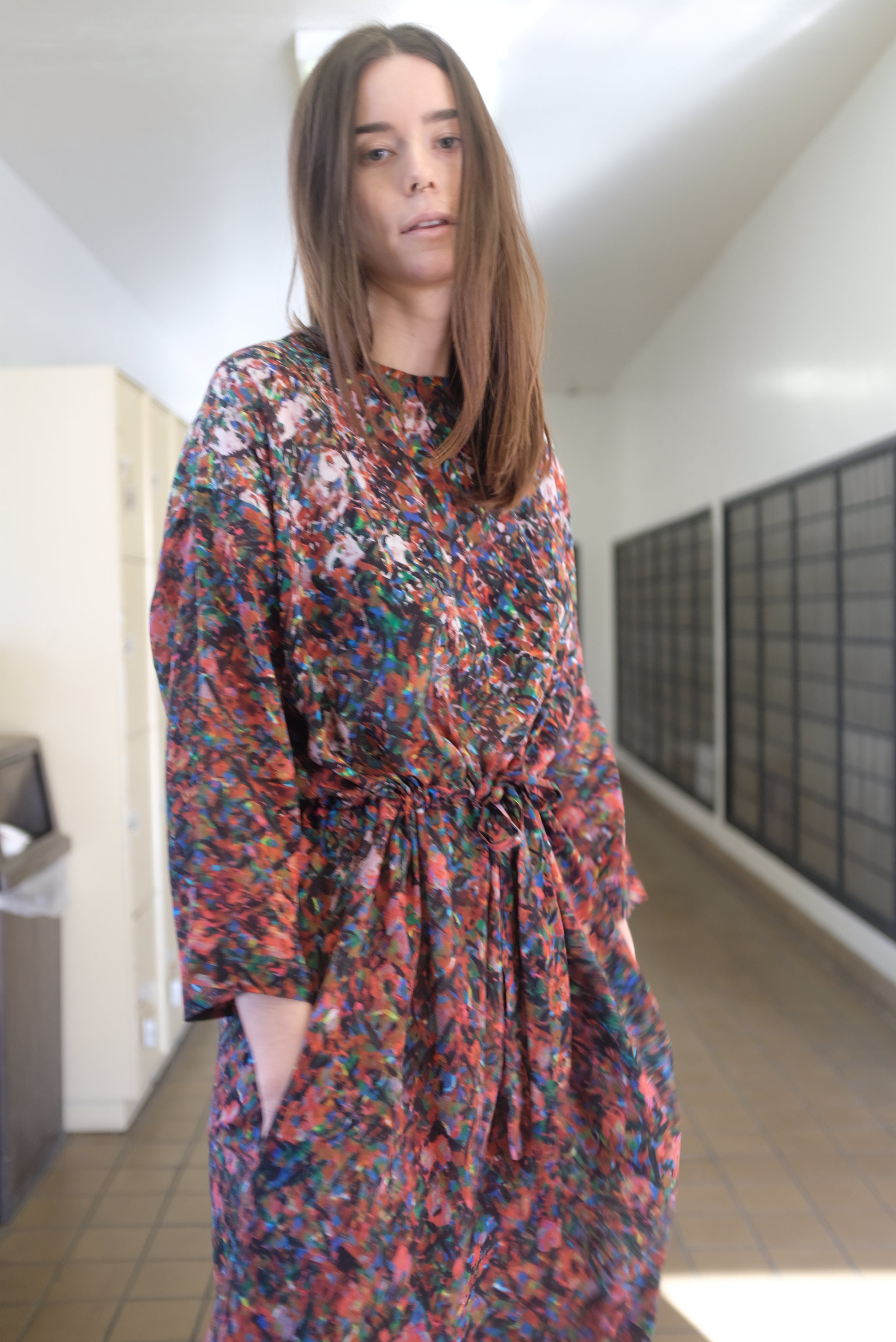 anntian silk dress Anntian Simple Dress in Print F