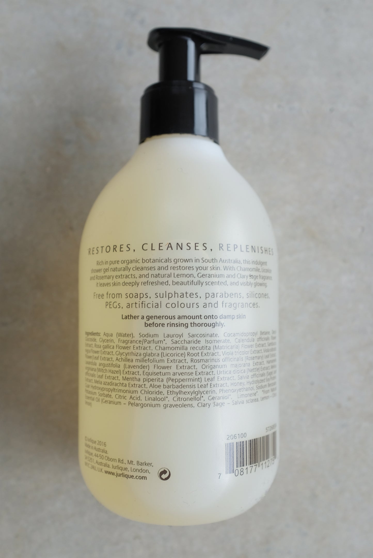 Jurlique Restoring Lemon, Geranium, and Clary Sage Shower Gel
