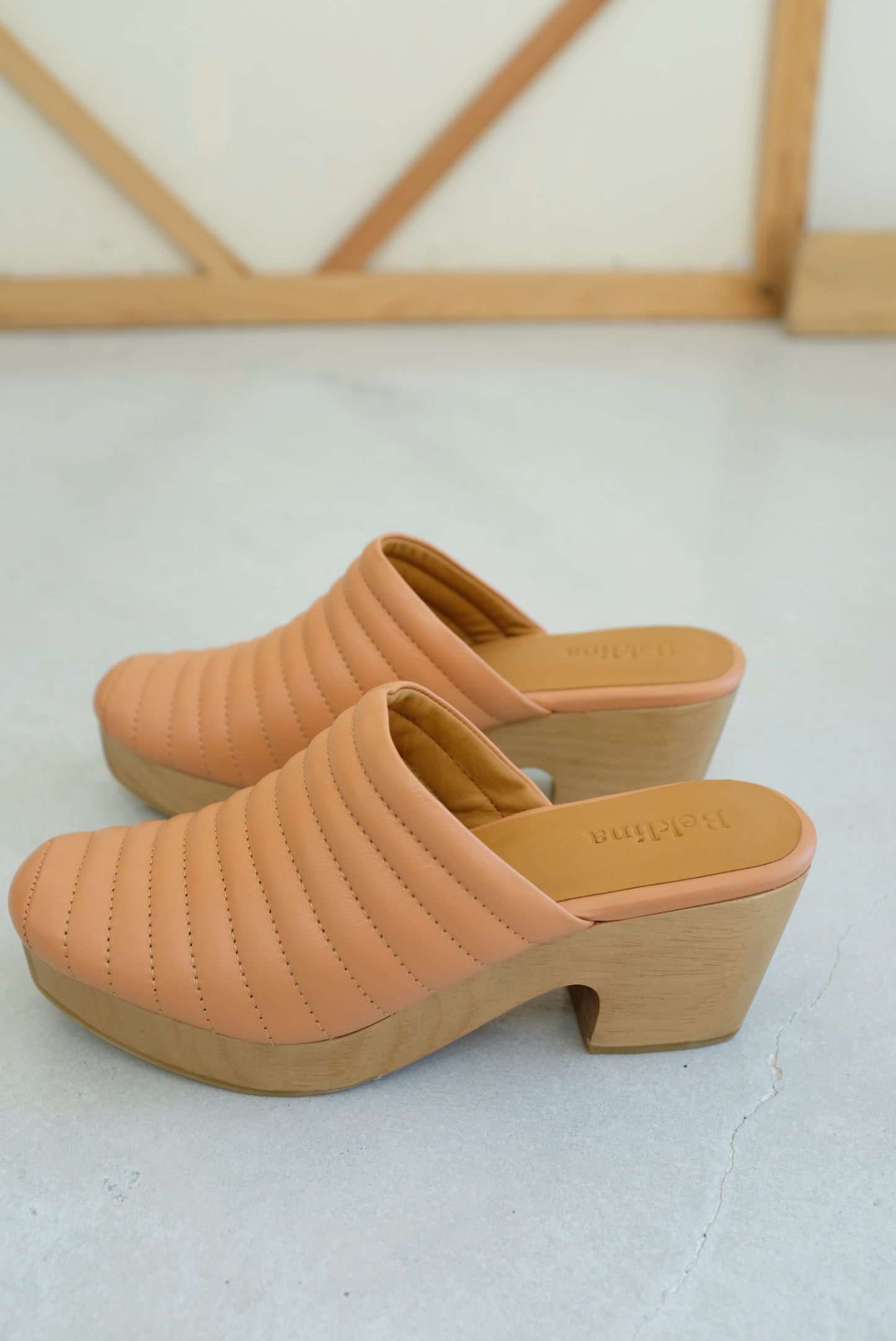 Beklina Ribbed Clog Peach