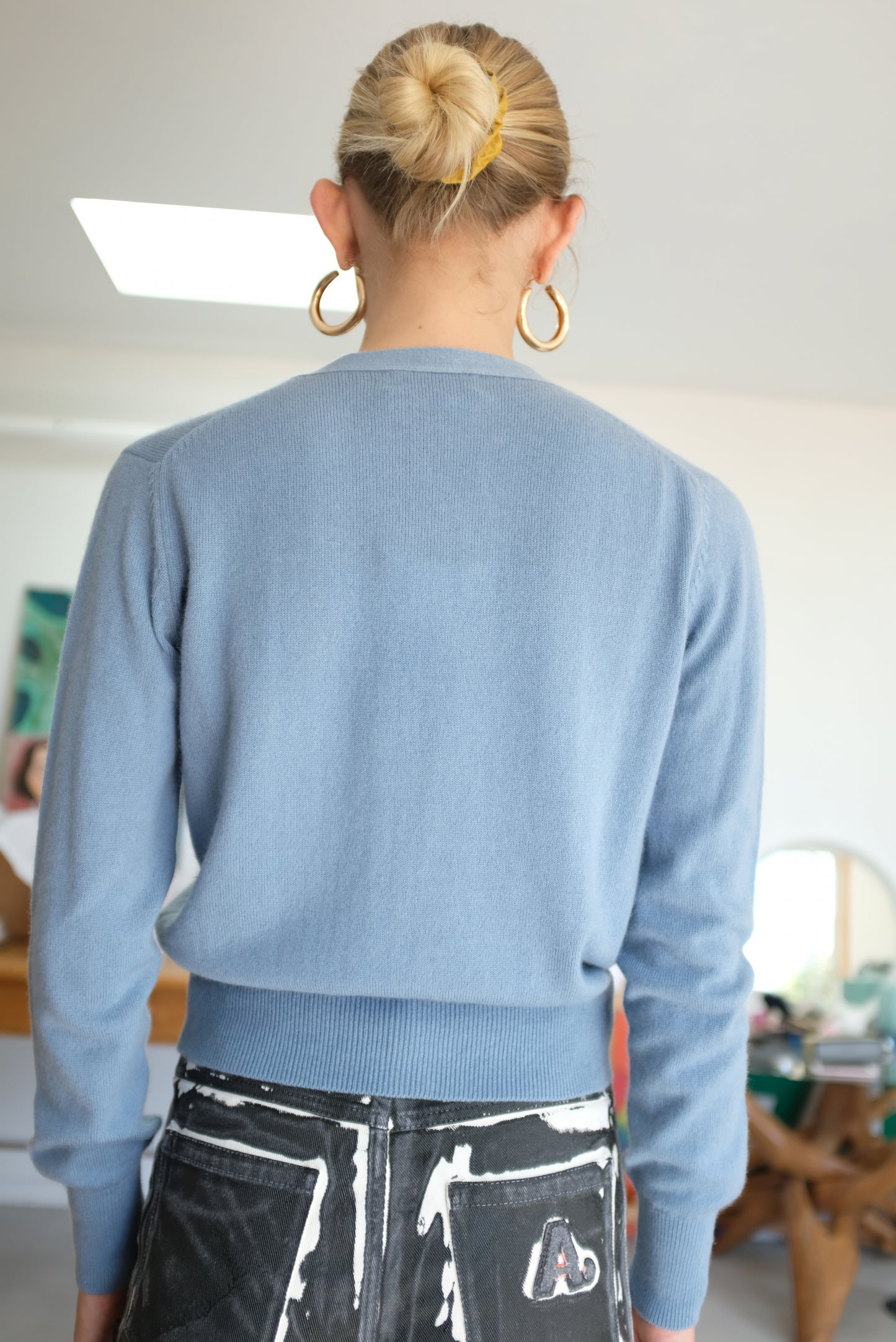 Beklina Cashmere Cardigan Denim