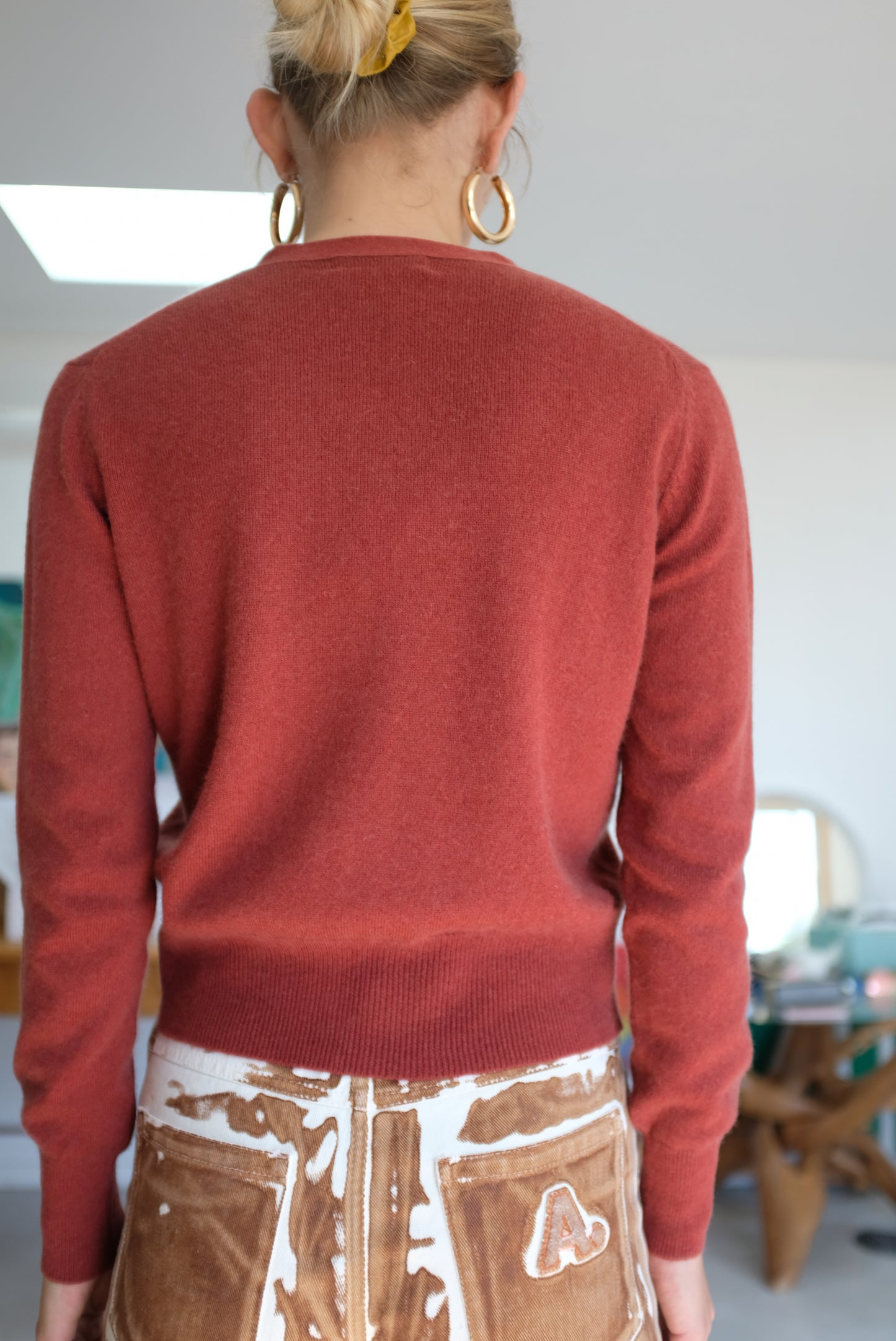 Beklina Cashmere Cardigan Rust