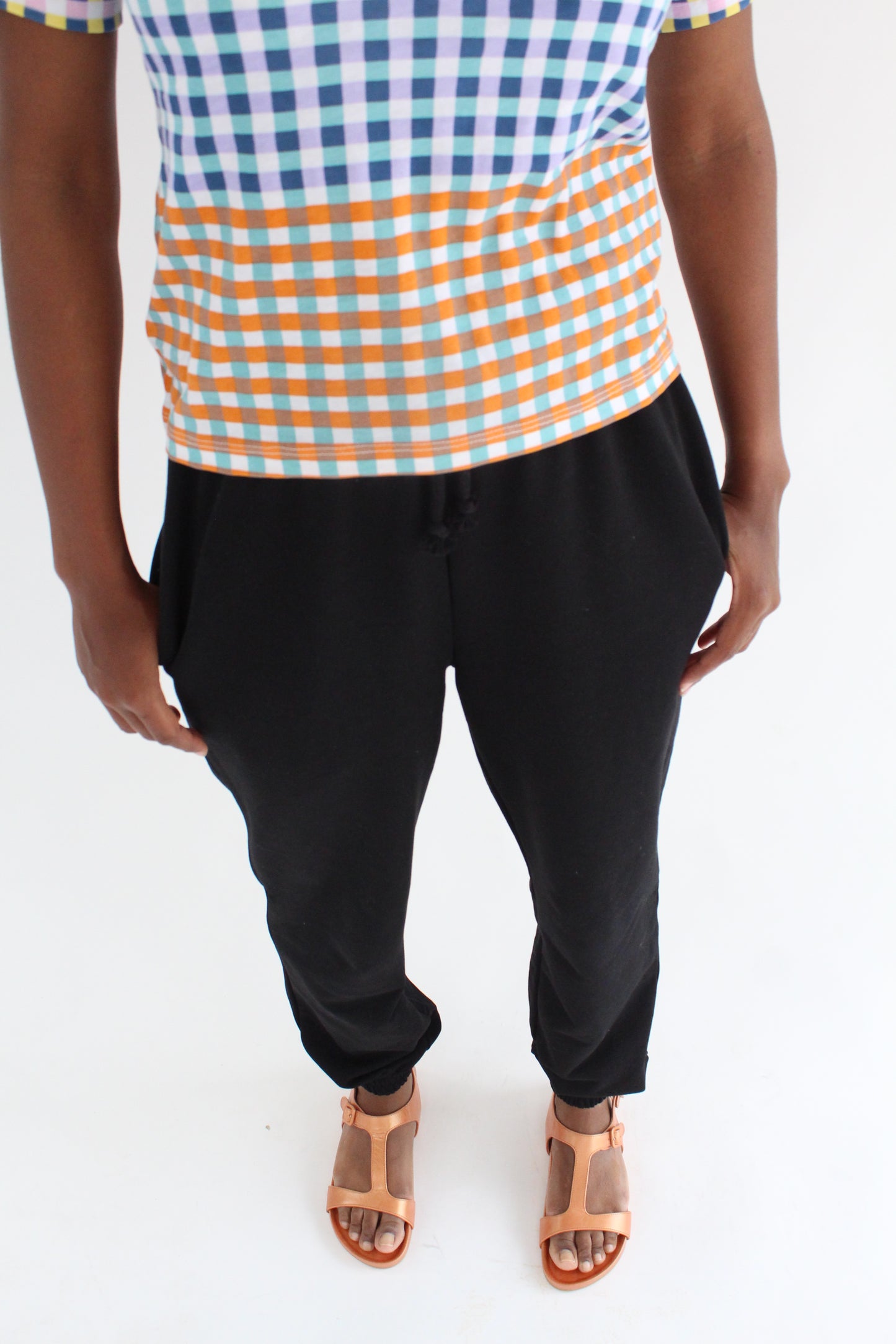 Epice Square Plaid T-Shirt Beach