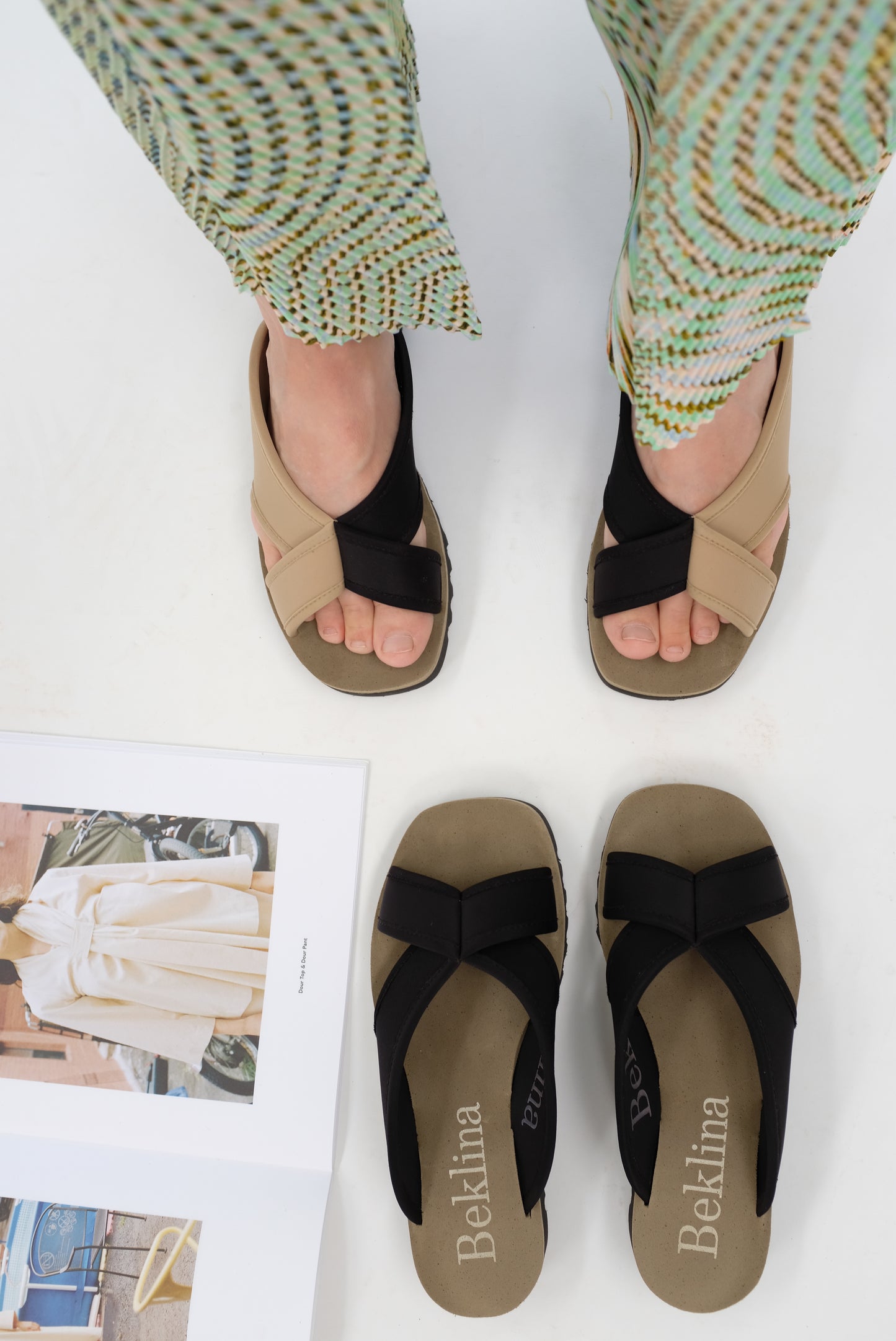 Beklina Water Sandal Slide Black