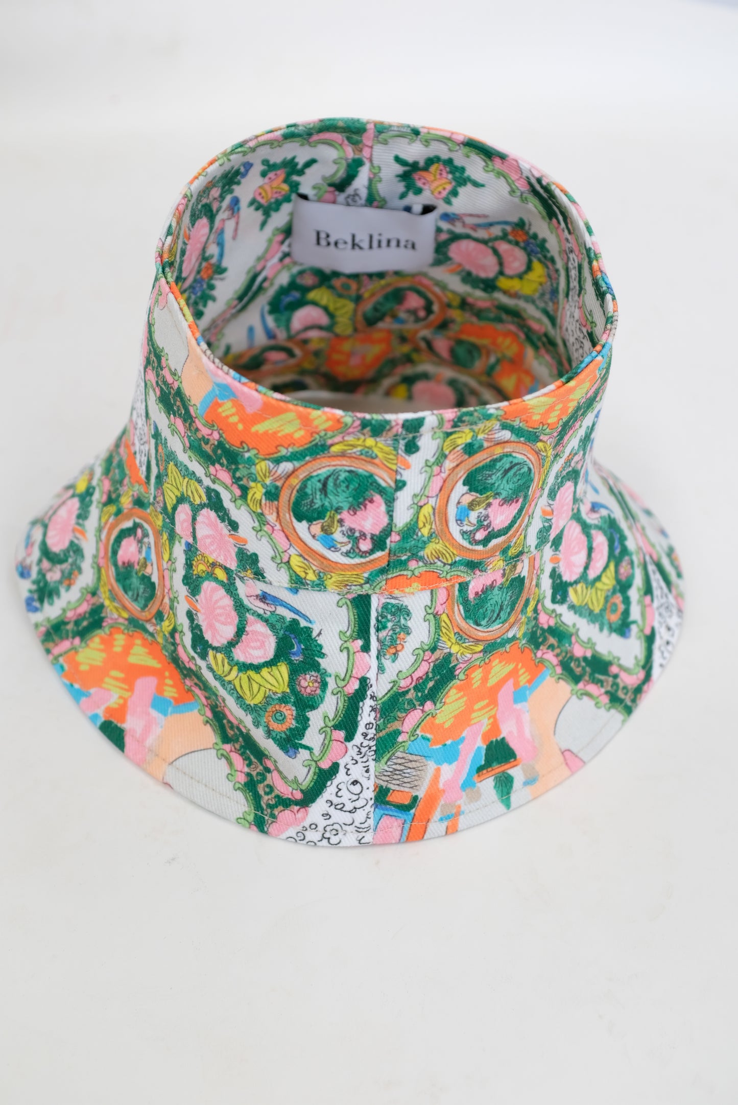 Beklina Topless Bucket Hat Plate Print