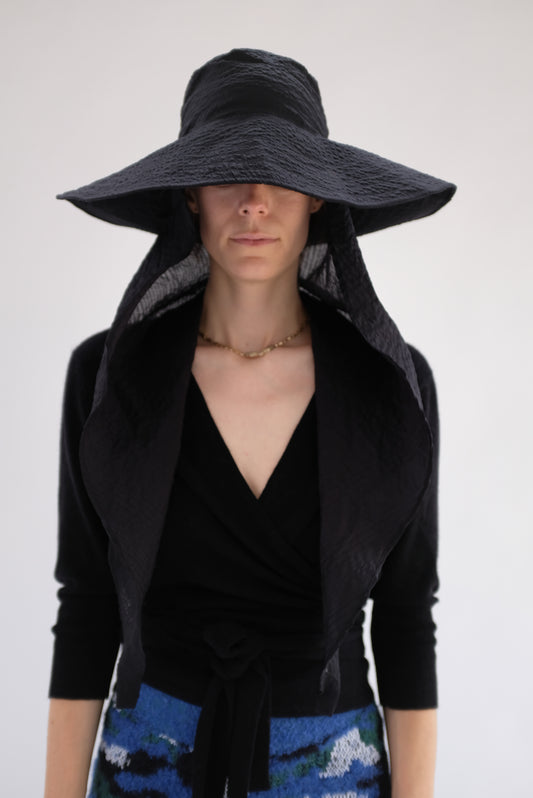 Beklina Scarf Hat Black