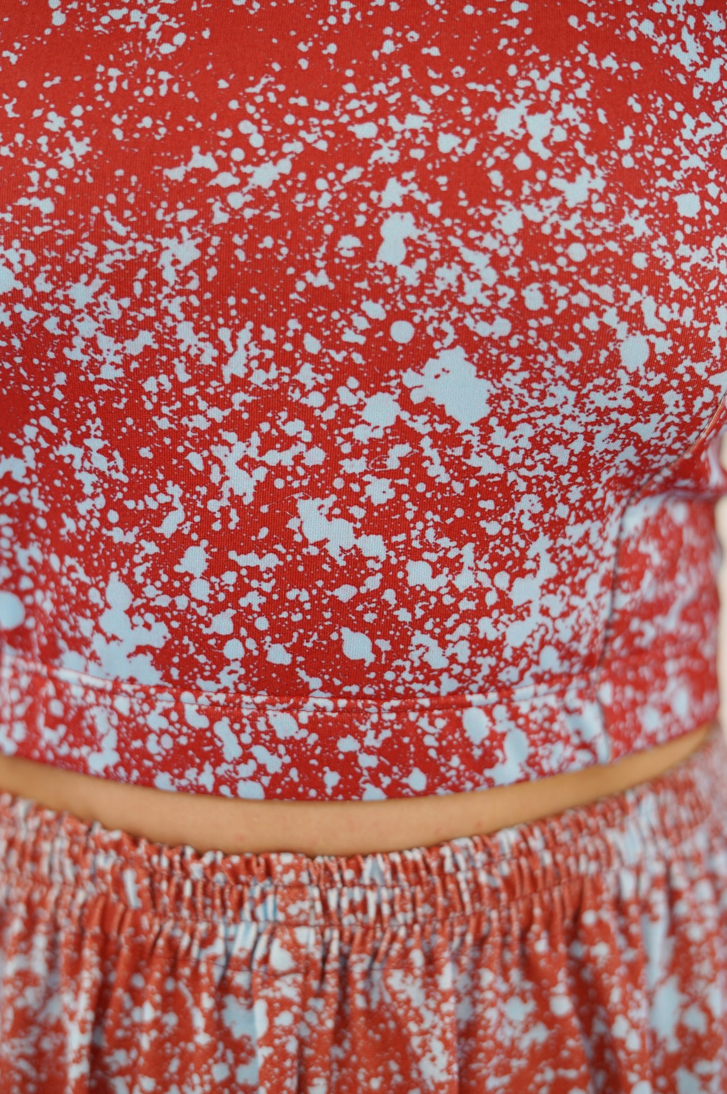 Beklina Spalla Bra Top Splatter Blue/Red