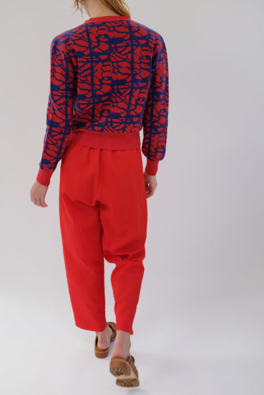 Beklina Basic Pant Textured Geranium