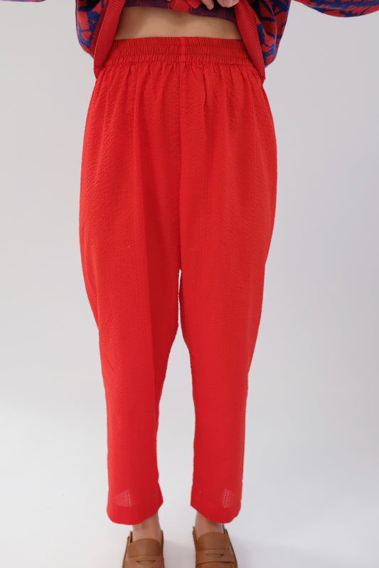 Beklina Basic Pant Textured Geranium