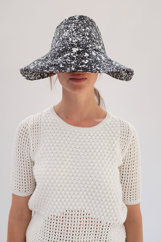 Beklina Palma Hat Splatter Black