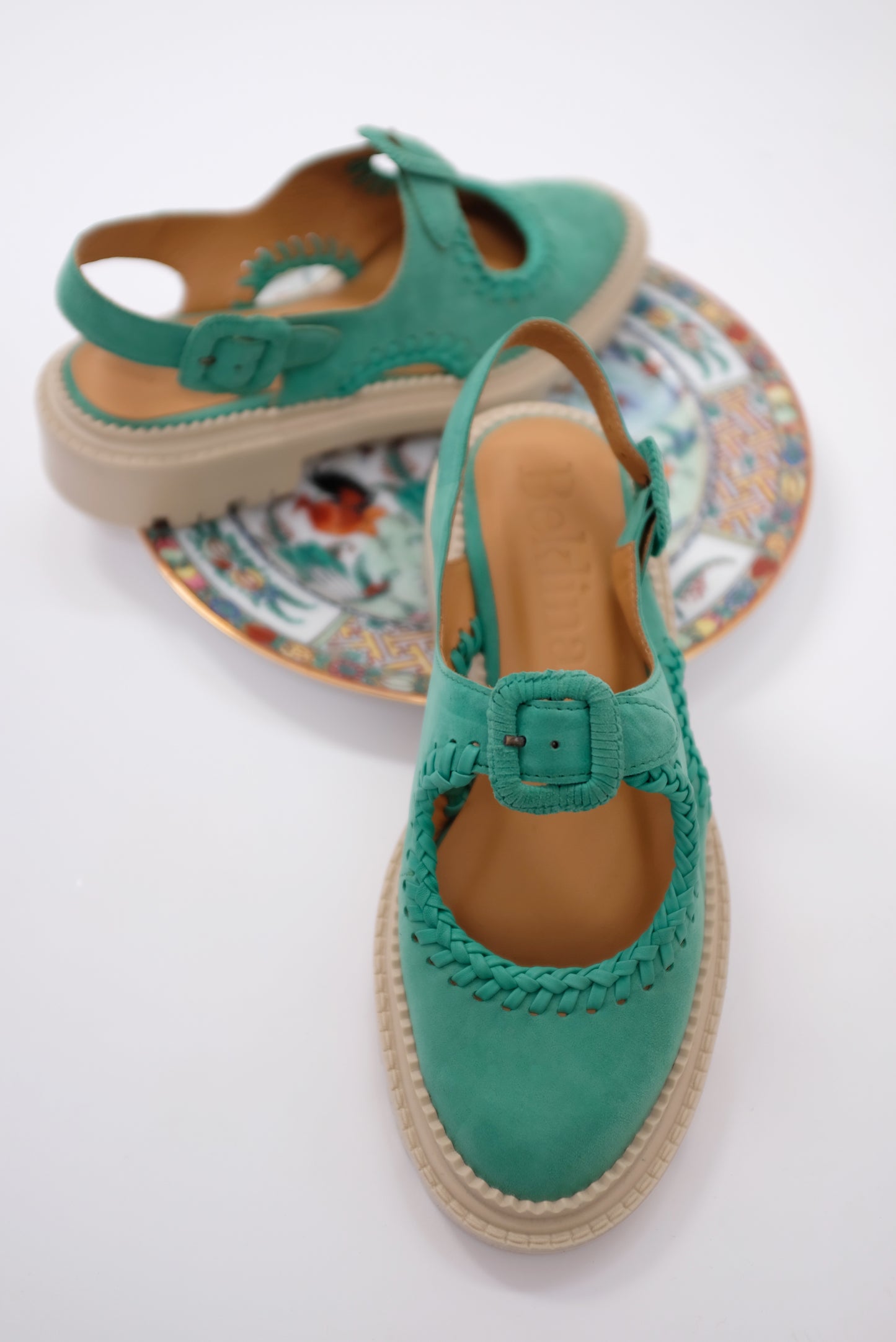 Beklina Mara Maria Sandal Shutter Green