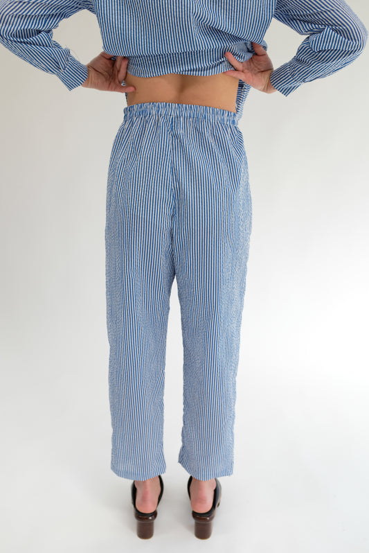 Beklina Basic Pant Striped Blue