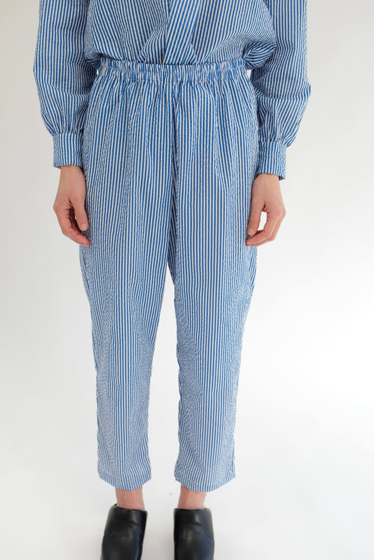 Beklina Basic Pant Striped Blue