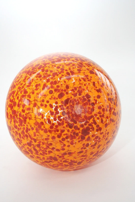 Handblown Orange Leopard Vase