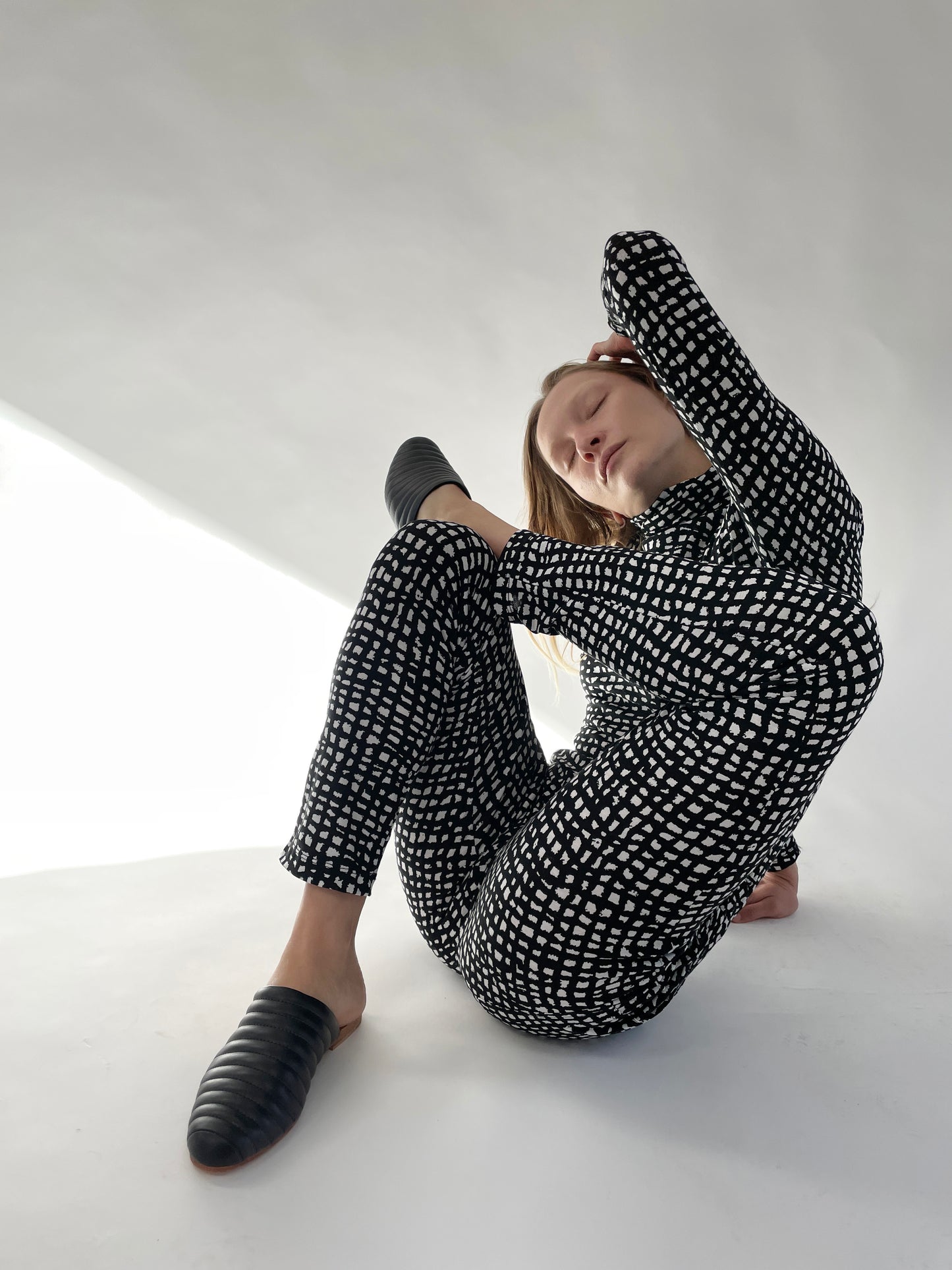 Beklina Ribbed Flats Black