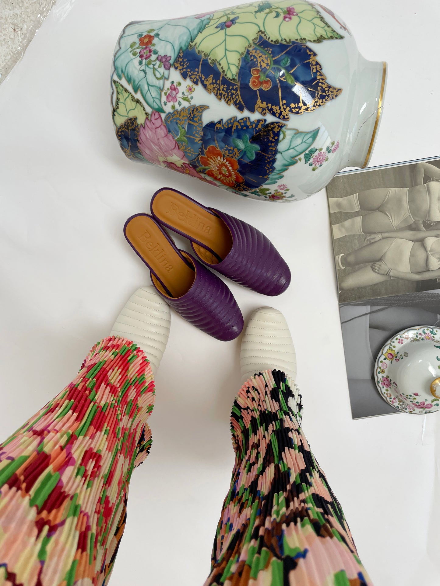 Beklina Ribbed Clog Mulberry