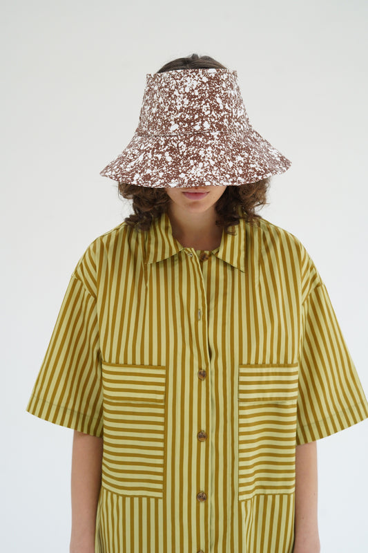 Beklina Palma Hat Splatter Brown