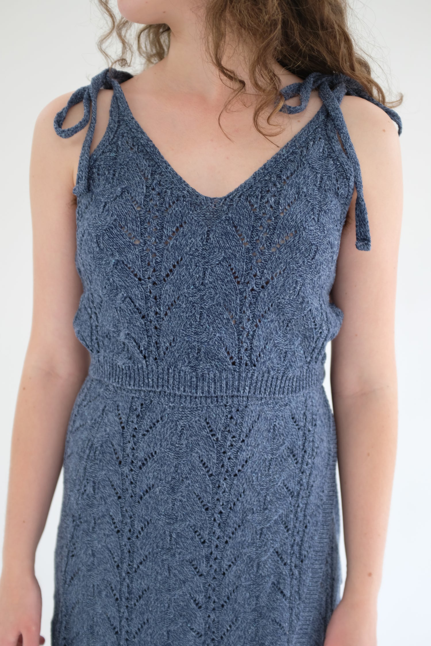 Recycled Denim Knit Top Rene