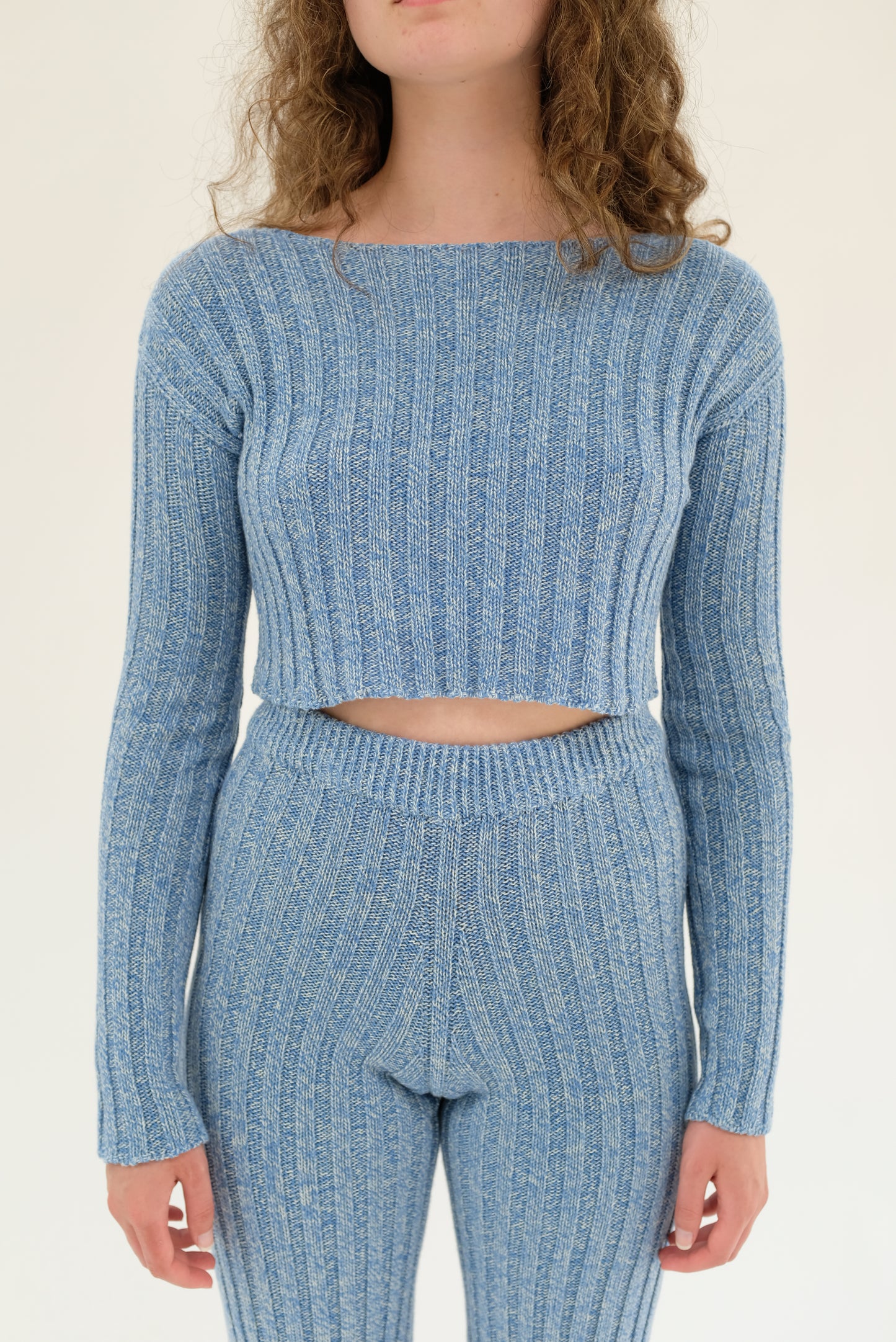 Baserange Macau Sweater Blue Melange