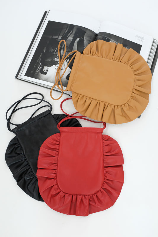 Beklina Drawstring Ruffle Bag