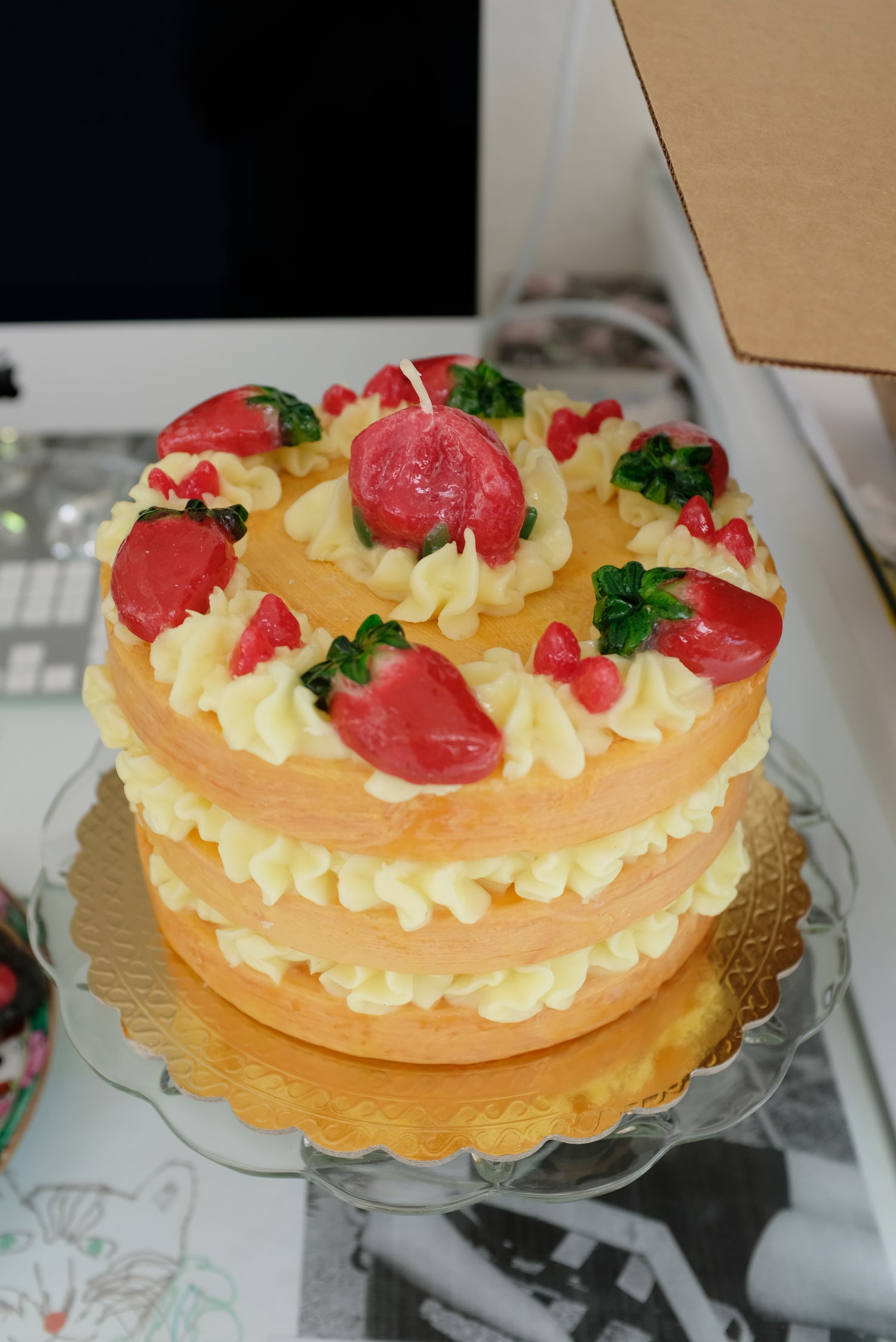 Italian Cake Candle Strawberry