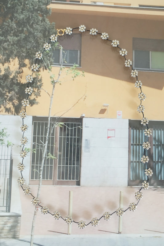 Labro Fiori Necklace Silver/Black