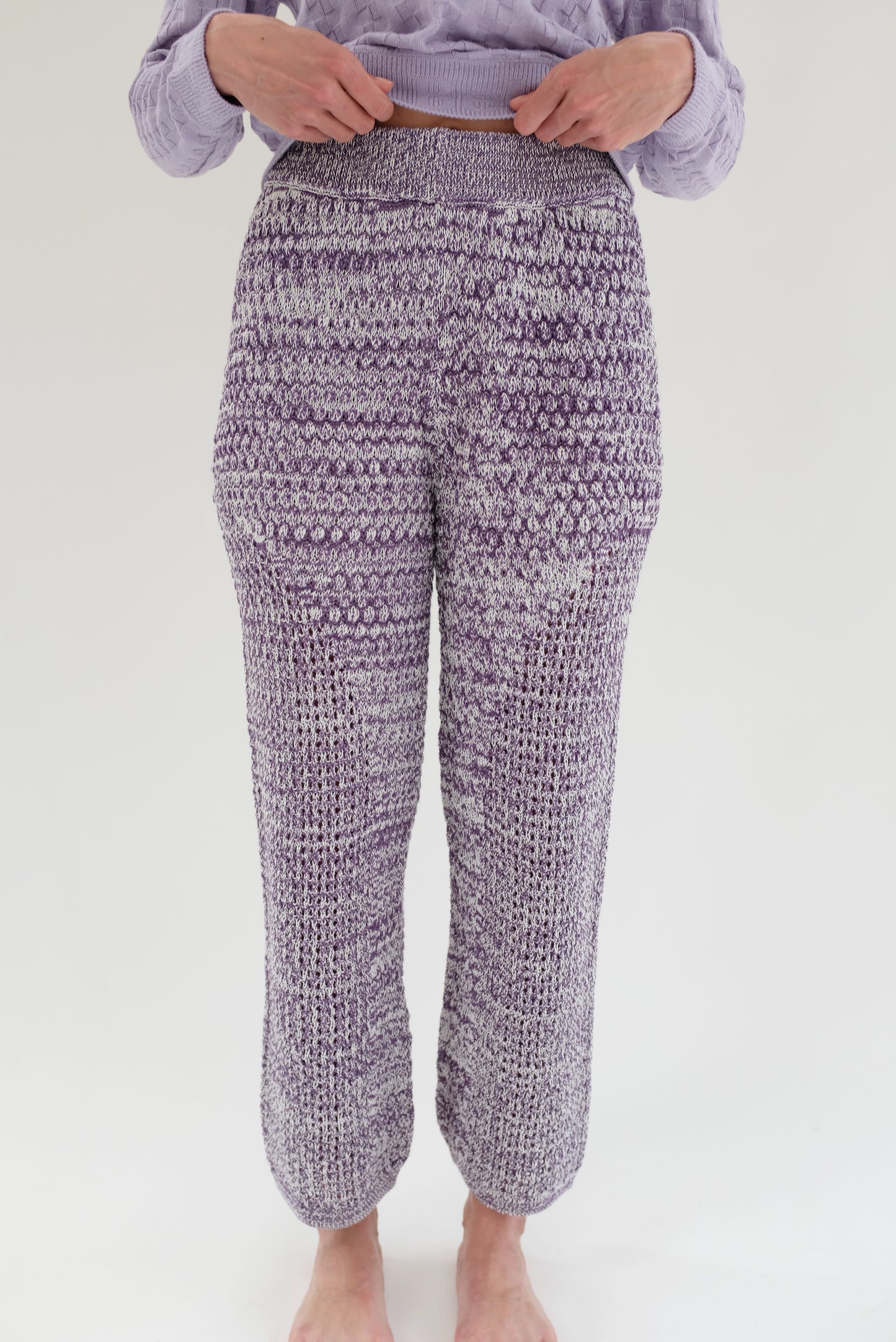 Beklina Cupola Knit Trouser Violet Melange