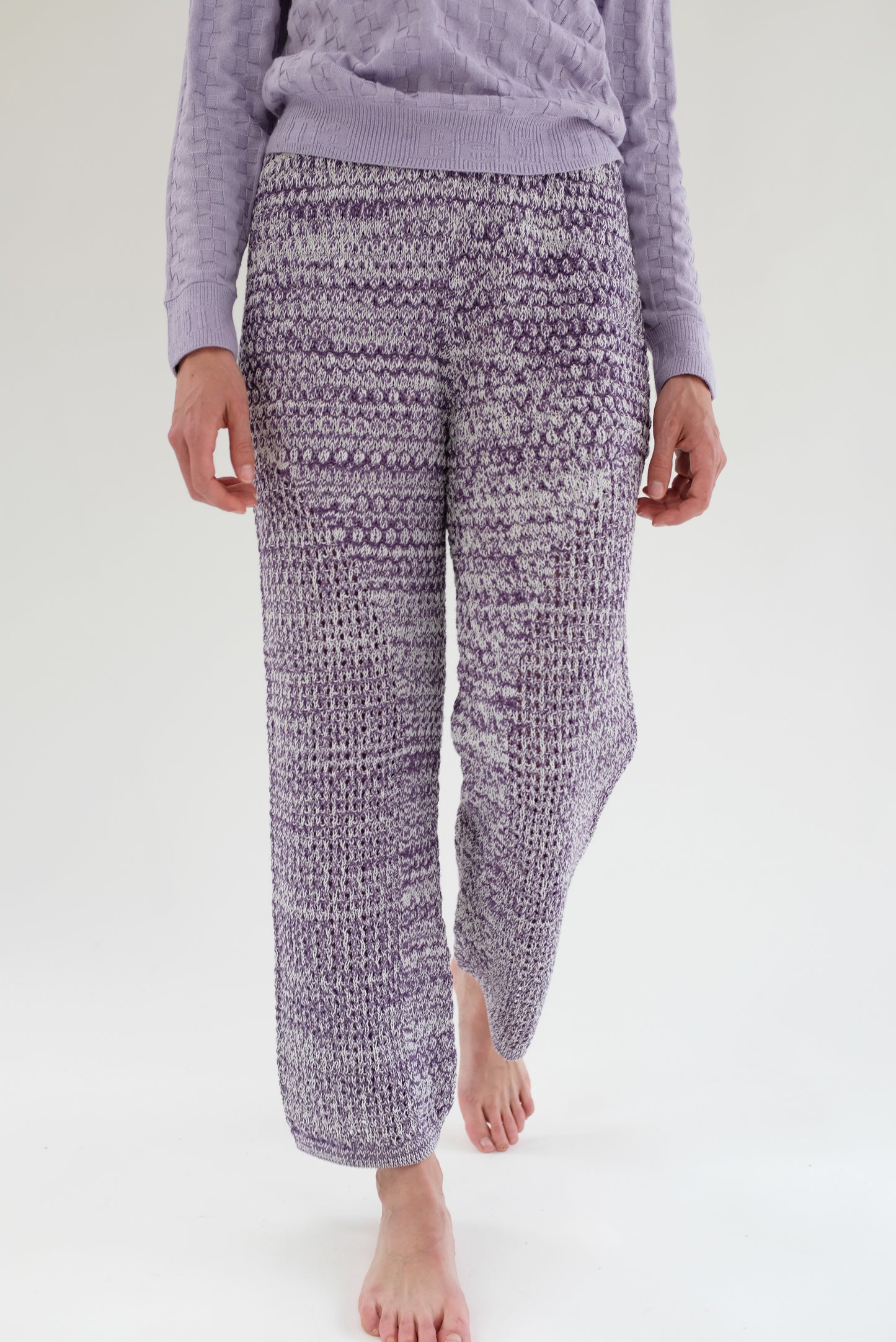 Beklina Cupola Knit Trouser Violet Melange