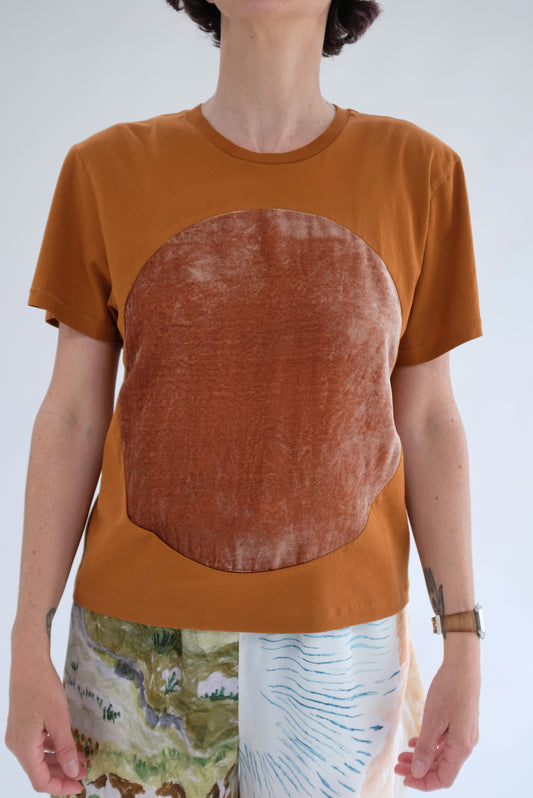 Correll Correll Velvet Circle T Shirt Turmeric