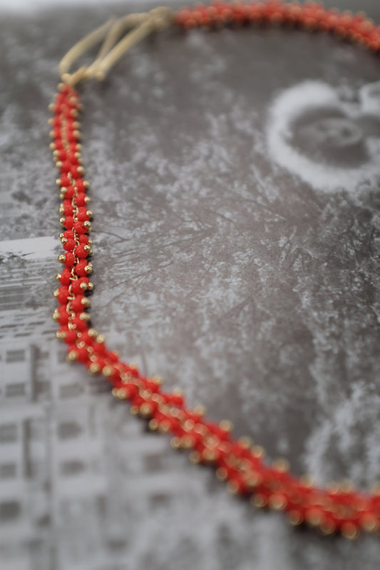 Beatriz Palacios Red Chain Necklace