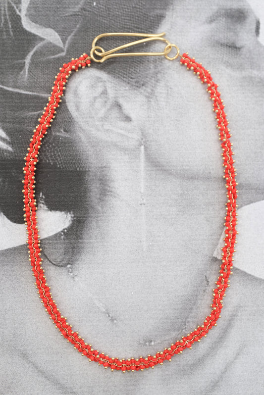 Beatriz Palacios Red Chain Necklace