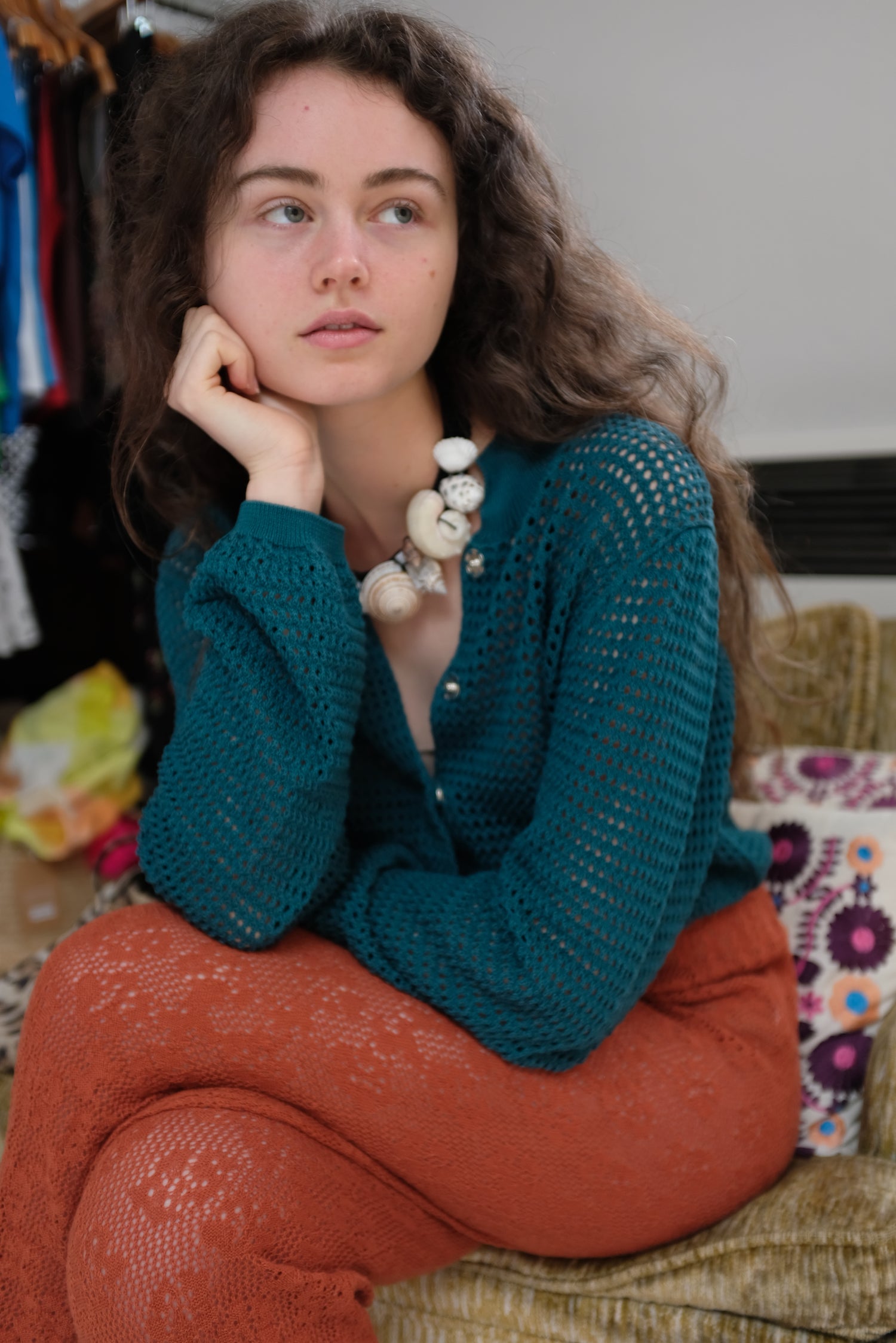 Atlantis Shell Necklace On Model Carmella Rennell